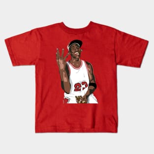 Michael Jordan Championship Celebration Kids T-Shirt
